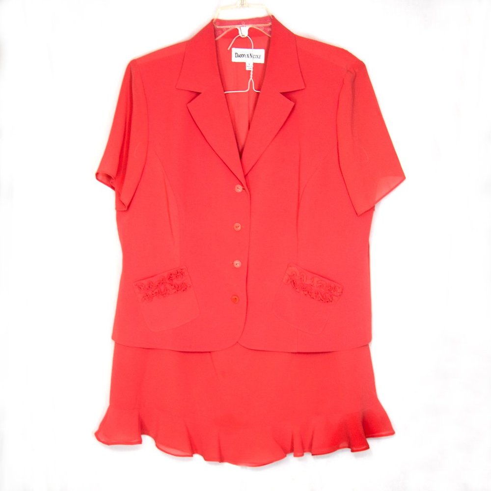 Danny & Nicole 2 pc Orange Suit Size 16